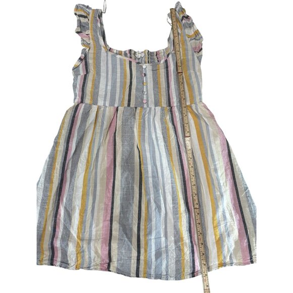 Striped Ruffle Sleeve Mini Dress By Blu Pepper Size L - Picture 5 of 8